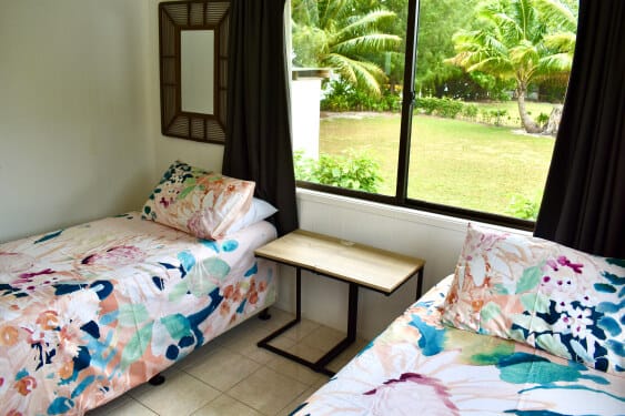 Two single beds in second bedroom